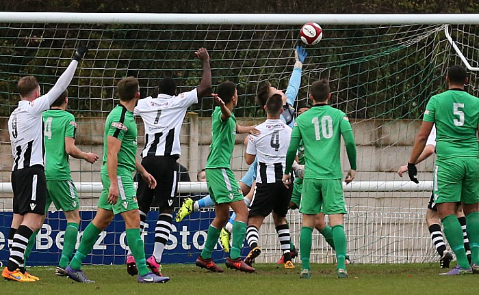 1st Coalville goal - Cleveland Taylor heads home after a scramble in the area