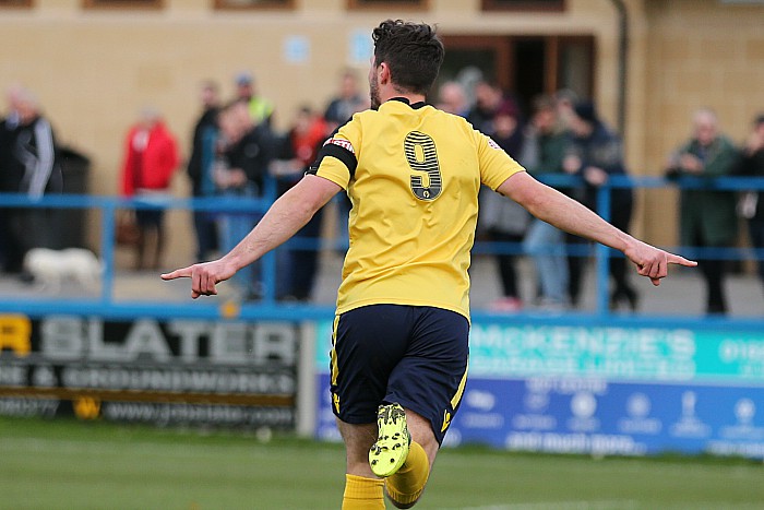 1st goal - Harry Clayton celebrates his goal