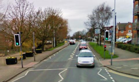 Waterlode pedestrian crossing, Nantwich