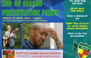 TV pundit Dion Dublin guest at Nantwich Town awards night