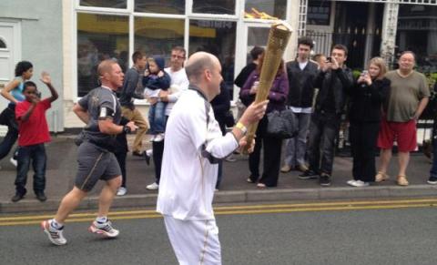 Olympic Torch in Crewe (pic by Craig Buckley)