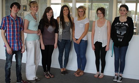 Olympics hopeful Charlotte Bradbury (middle) at South Cheshire College