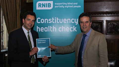 Edward Timpson MP and Steve Winyard (RNIB Head of Policy and Campaigns)