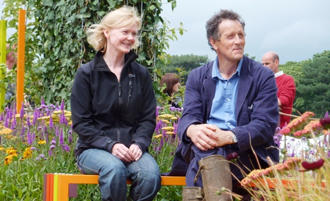 Angela Fearon with Monty Don, RHS Tatton 2012