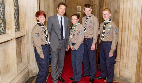 Scouts and Edward Timpson at House of Commons