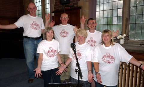 TheFunkyChoir.com in their funky new t-shirts from Wulvern