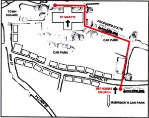 Map of proposed 'Nantwich Crossrail' route