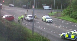 Police close busy Nantwich road after two-car accident