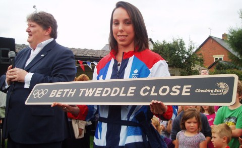 Beth Tweddle returns to Bunbury and has a road named after her