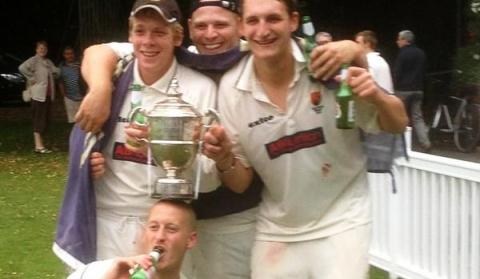 Nantwich CC players celebrate third straight title