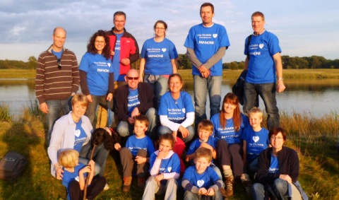 Nantwich fundraisers on Walk of Hope 2012