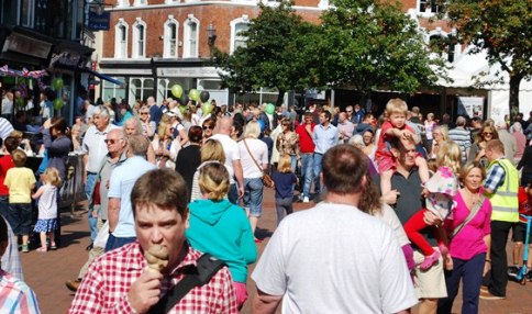 Nantwich Food and Drink Festival crowds, 2012