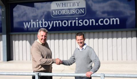 Nantwich Town chairman Jon Gold (left) and Ed Whitby