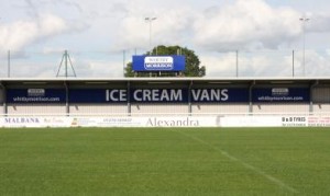 Ice cream van stand at Nantwich Town