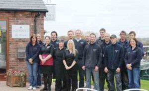 Staff at Aqueduct Marina near Nantwich celebrate IIP award