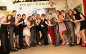 Nantwich students stage festive party at Reaseheath College