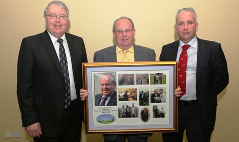 John Broomhall (centre) with John Lea (left) and Michael-John Parkin