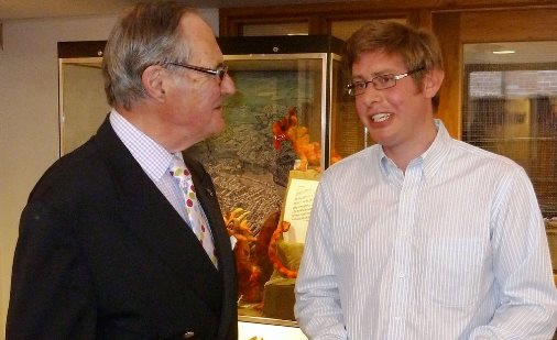 Board member Herbert Rowsell in discussion with Mike Lea-O'Mahoney