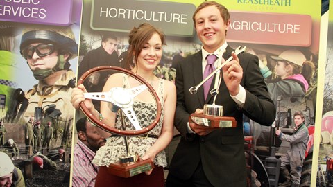 vehicle Sian Manfredi and Ricky Stevens, best students L3 Dip light vehicle maintenance and repair