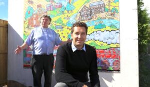 MP Edward Timpson unveils Nantwich miniature railway mural