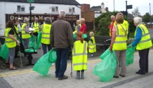 Nantwich Litter Group volunteers target rubbish in Beam Street