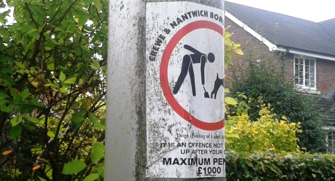 dog fouling warning posters in nantwich