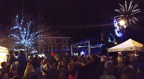 Nantwich Christmas Lights switch on 2013, spectacular firework display