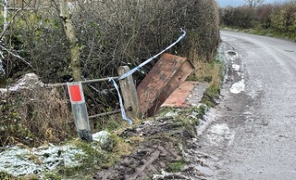 Coole Lane accident scene