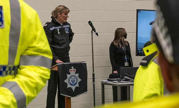 T.ACC Una Jennings addressing officers at the briefing of Operation Guardians (1)