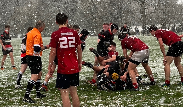 Crewe and Nantwich academy v Whitchurch in snow 3