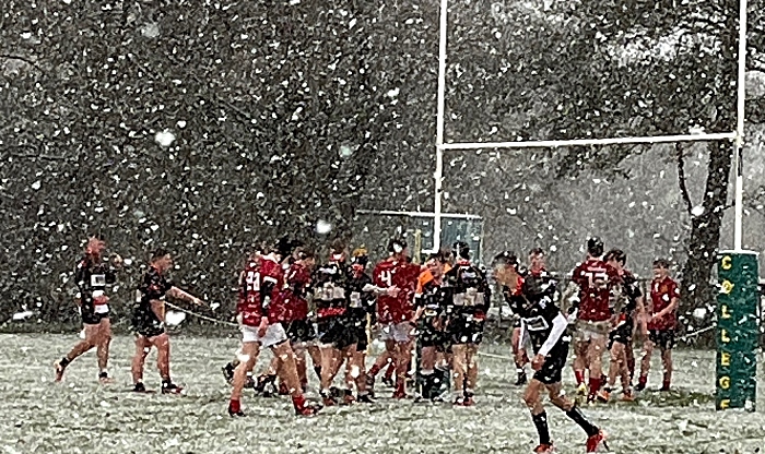 Crewe and Nantwich academy v Whitchurch in snow