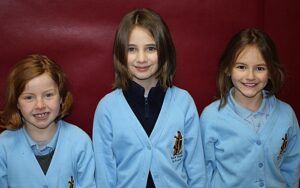 Three Stapeley pupils have hair chopped in aid of charity