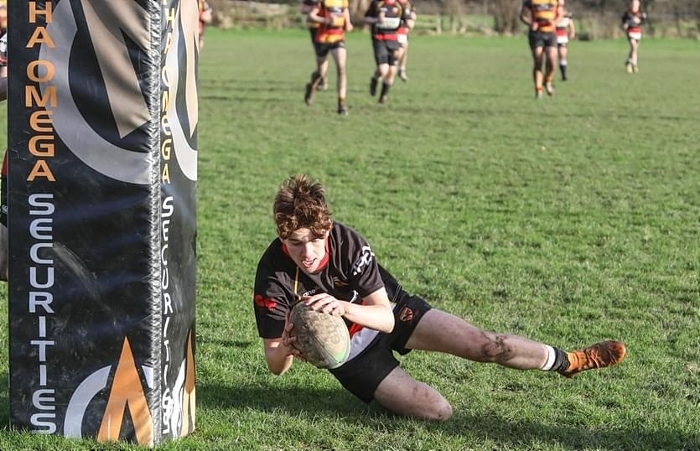 Logan Lynch scores v Heaton Moor