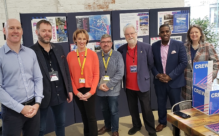 Crewe Board members with Cheshire East Mayor (2)