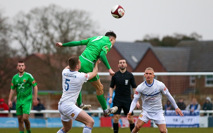 Second-half - Joe Malkin wins the header (1)