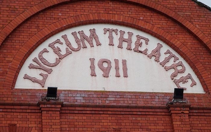 Flo and Joan at Crewe Lyceum Theatre - frontage sign by Jonathan White