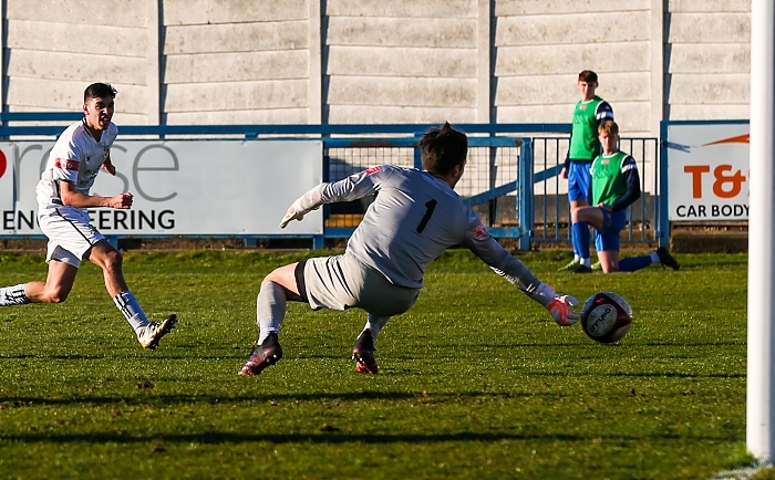 Second-half - Carlos “Thommy” Montefiori's shot is well saved by Matt Yates at the near post (2) (1)