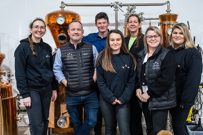 Three Wrens gin distillery team