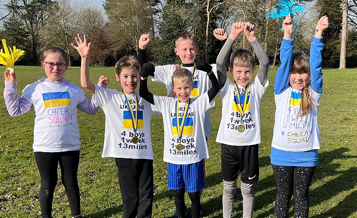 4 boys running for Ukraine - Queens Park parkrun