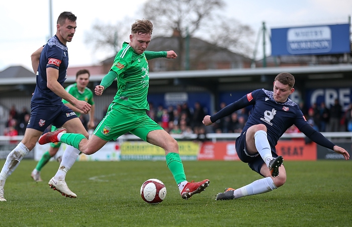 First-half - Jake Bickerstaff shoots at goal (1)