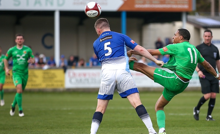 First-half - Kole Hall fights for the ball (1)