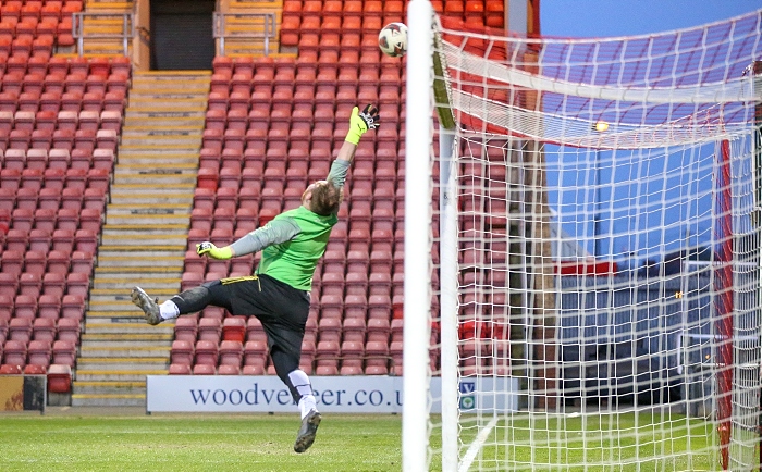 Ryan Briddon makes a fingertip save for Alex Away Shirts (1)