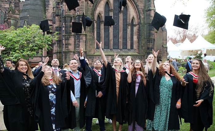 Reaseheath College Eden graduates hat throwing best (1)