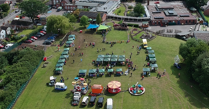 Wistaston Village Fete - aerial view