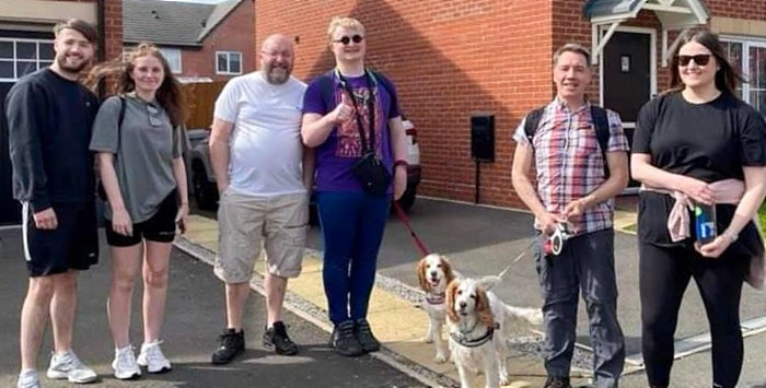 stroke - Some of the Snowdon walkers prepeare to setoff on a fitness training walk (1)