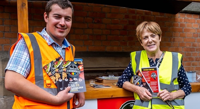 Volunteers for food festival