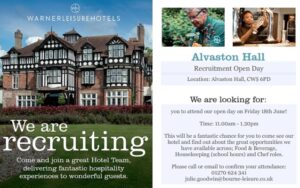 Nantwich hotel to stage second jobs recruitment event