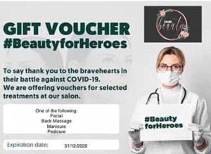 Nantwich beautician joins “Beauty for Heroes” scheme to reward key workers