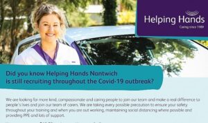 Helping Hands Home Care to stage Nantwich recruitment event