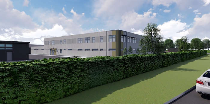 3 - proposed ED build (from Middlewich Road, showing staff entrance)